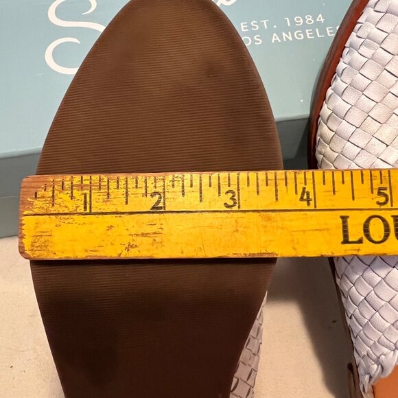 Seychelles Places To Go Size 8.5 White Leather Woven Slip-On Mules Comfort Casua - Picture 8 of 15